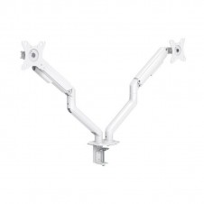 TOOQ SOPORTE DE 2 MONITORRES PARA MESA BLANCO