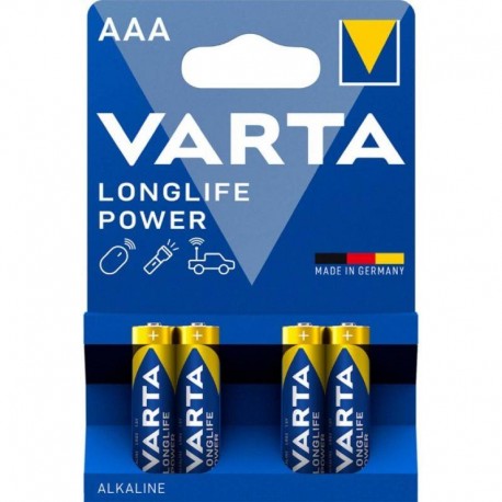 VARTA PILA ALCALINA LONGLIFE POWER AAA LR03 pack 4ud