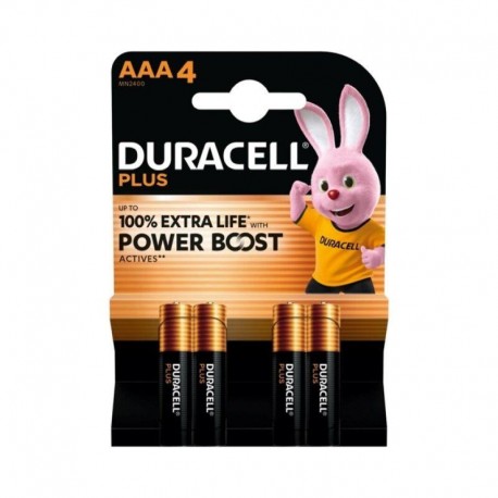 DURACELL PILA ALCALINA PLUS POWER BOOST AAA LR03 BLISTER*4