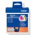 BROTHER CARTUCHO TINTA LC521 VALUE PACK BK-C-M-Y