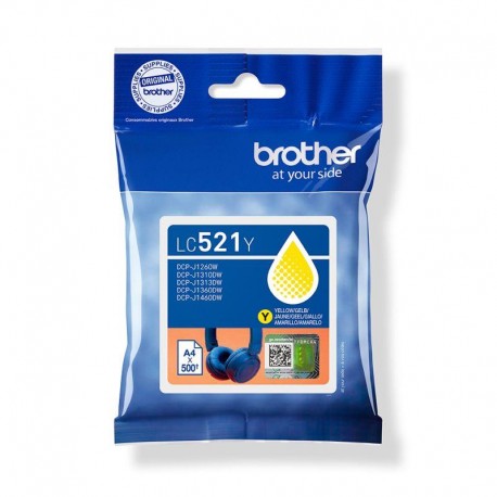 BROTHER CARTUCHO TINTA LC521Y AMARILLO