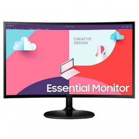 SAMSUNG MONITOR PROFESIONAL CURVO S3 S36C S27C360EAU 27/ FHD NEGRO HDMI / 75Hz/ 4MS/ NEGRO / VESA