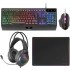 MARS GAMING TECLADO MCP124PROES + RATON OPTICO + ALFOMBRILLA + AURICULARES / NEGRO