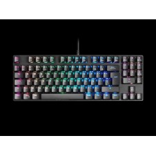 MARS GAMING TECLADO MECANICO COMPACTO TKL MKREVOPROBES NEGRO SWITCH OUTEMU PRO BLUE CHIPSET VISION MCU ILUMINACION FULL RGB PAD 