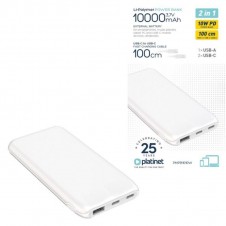 PLATINET POWERBANK 10000mAh 37W BLANCO