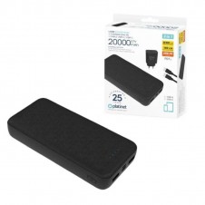 PLATINET POWERBANK 20.000mAh 20W CARGADOR + CABLE 1M NEGRO