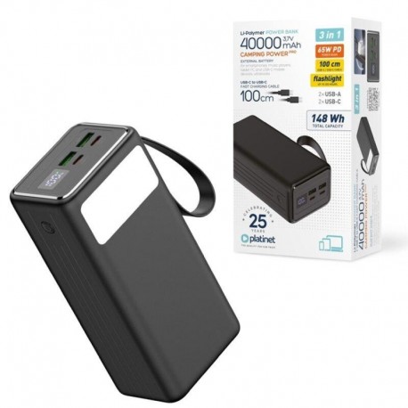PLATINET POWERBANK 40.000mAh 65W PD PMPB4065