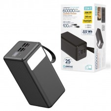 PLATINET POWERBANK 60.000mAh 20W PD + CABLE USB-C 1M + LINTERNA PMPB6020