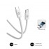 SUBBLIM CABLE USB-C MACHO A USB-C MACHO 100W 1M BLANCO