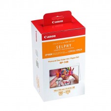 CANON KIT DE CASETE CON CINTA DE IMPRESIÓN RP-108 + PAPEL PARA SELPHY CP1000, CP1200, CP910