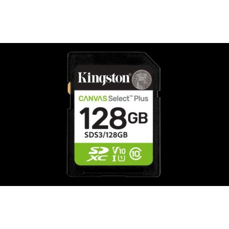 KINGSTON TARJETA SD 128GB SDXC CANVAS SELECT PLUS GEN 3