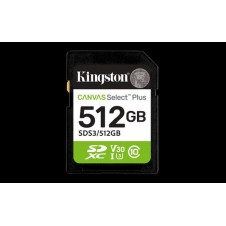 KINGSTON TARJETA SD 512GB SDXC CANVAS SELECT PLUS GEN 3