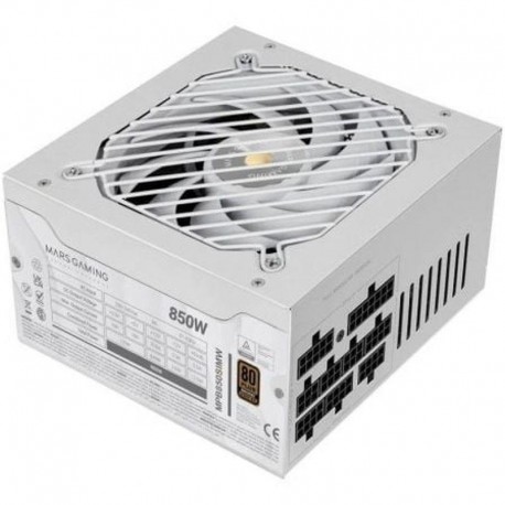 MARS GAMING FUENTE DE ALIMENTACION MPB850SIM 850W 80 PLUS BRONZE BLANCA VENTILADOR 14CM