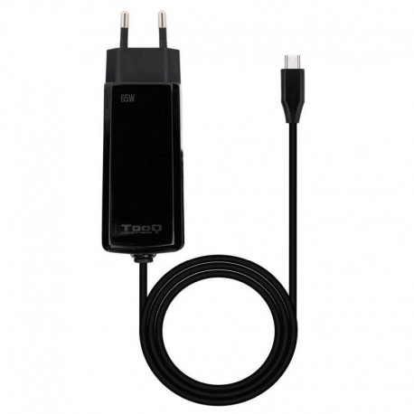 TOOQ CARGADOR PARA PORTÁTIL UNIVERSAL AUTOMÁTICO GAN 65W Type-C PD / Tooq / Negro / TQLC-USBCGAN65PD-C