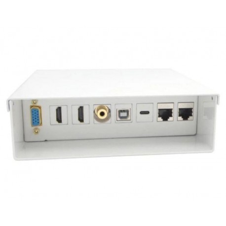 AISENS CAJA DE CONEXIONES DE PARED VGA/2X HDMI/JACK/USB-C/2X RJ45 A127-0720 BLANCA