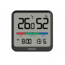 SAVIO SENSOR TEMPERATURA Y HUMEDAD CT-01/B NEGRO