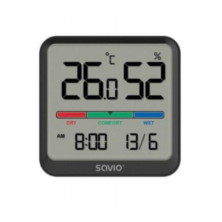 SAVIO SENSOR TEMPERATURA Y HUMEDAD CT-01/B NEGRO
