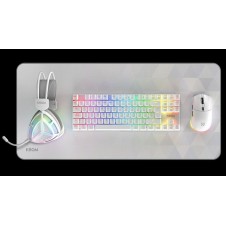 NOX KROM KIT KLASS TECLADO + RATON + ALFOMBRILLA + AURICULARES BLANCO