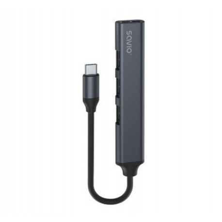 SAVIO HUB USB(C) - 3 X USB(A) 2.0 + 1 X USB(A) 3.1