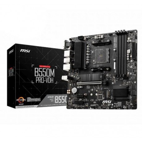 MSI PLACA BASE B550M PRO-VDH AM4 MATX 4XDDR4 3rd Gen AMD/ MATX/4XDDR4/ HDMI/VGA/DP