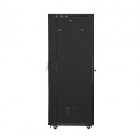 LANBERG ARMARIO RACK 19 27U 800X1000 FLAT PACK NEGRO PUERTA PERFORADA CON LCD