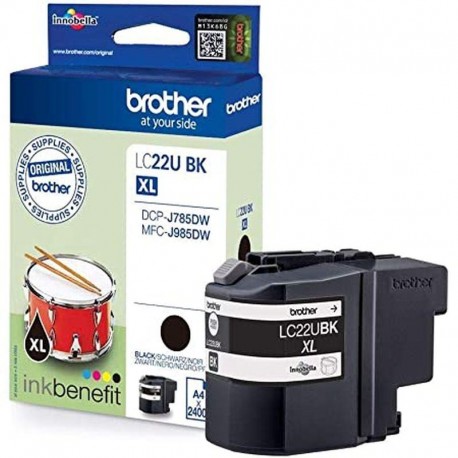 BROTHER CARTUCHO TINTA LC-22UBK NEGRO