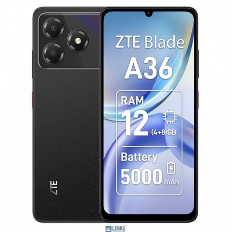 ZTE SMARTPHONE BLADE A36 6,75 HD+ 4+8GB/64GB 5MP/8MP NEBULA BLACK