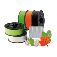 WINKLE FILAMENTO PACK OTOÑO PLA 1KG + LUZ RETROILUMINACIÓN 5 bobinas de 1KG en los colores (verde aline, blanco fantasma, verde 