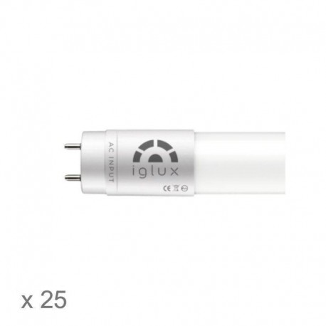 IGLUX TUBO LED T8IG-20120-F V2/ 120CM/ POTENCIA 20W/ 2000 LÚMENES/ 6000ºK