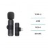 UNICO MICROFONO MP6037 HD BLUETOOTH DINÁMICO LAVALIER TIPO-C DENOISE PINZA CLIP NEGRO