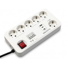 SALICRU REGLETA 6 TOMAS + 1 MASTER + 5 TOMAS + 2 USB C + 1USB 1.4M (SPS SAFE MASTER) BLANCA