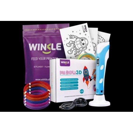WINKLE PACK BOLIGRAFO 3D CON PLA PARA NIÑOS Y ADULTOS