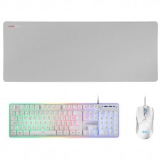 MARS GAMING PACK MCPXWES BLANCO TECLADO H-MECH/ RATON OPTICO/ ALFOMBRILLA - BLANCO