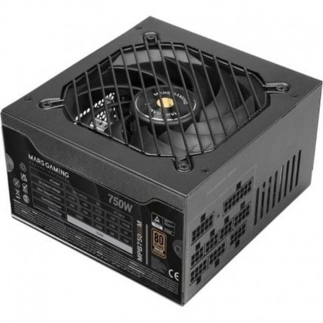 MARS GAMING FUENTE ALIMENTACION MPB750SIM/ 750W 80 PLUS BRONZE VENTILADOR 14CM/ 80 PLUS BRONZE