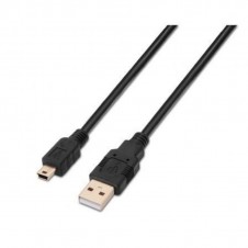 AISENS CABLE USB 2.0 USB MACHO A USB MINI MACHO 50 CM A101-0023 NEGRO