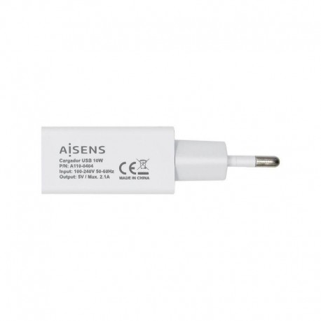 AISENS CARGADOR PARED A110-0404/ 1xUSB/ 10W BLANCO