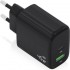 AISENS CARGADOR PARED GAN A110-0972 1xUSB-C/ 1xUSB/ 45W/ NEGRO