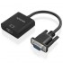 AISENS CONVERSOR VGA MACHO/ HDMI-HEMBRA - JACK 3.5 HEMBRA- MICRO USB 20CM A115-0873 NEGRO