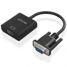 AISENS CONVERSOR VGA MACHO/ HDMI-HEMBRA - JACK 3.5 HEMBRA- MICRO USB 20CM A115-0873 NEGRO