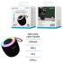 UNICO ALTAVOZ BS2769 BLUETOOTH 5.3 3W RGB LED MICROSD FM TIPO-C 300MAH MINI NEGRO