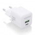 AISENS CARGADOR PARED GAN ASCH-20W2P010-W/ 1xUSB Tipo-C/ 1xUSB/ 20W BLANCO