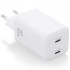 AISENS CARGADOR PARED GAN ASCH-65W2P039-W 2xUSB-C 65W BLANCO