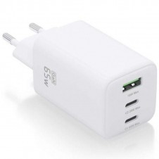 AISENS CARGADOR PARED GAN ASCH-65W3P041-W 2xUSB-C 1xUSB 65W BLANCO