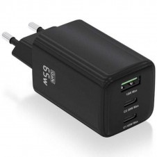 AISENS CARGADOR PARED GAN ASCH-65W3P042-BK 2xUSB-C 1xUSB 65W NEGRO