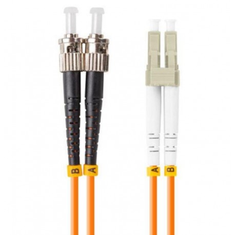 LANBERG LATIGUILLO FIBRA 1M MULTIST/UPC-LC/UPC DUPLEX LSZH OM2 50/125 3.0MM OR