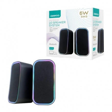 OMEGA ALTAVOCES PC 2.0 6W RMS RGB LED USB + BLUETOOTH OGG135