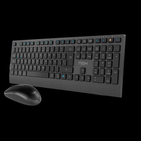 NOX TECLADO Y RATON INALAMBRICO LITE DUO NEGRO