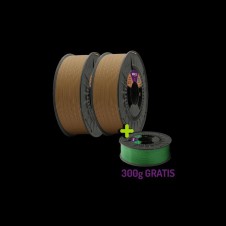 WINKLE FILAMENTO PACK 2 x MADERA + 1 PLA 300GR GRATIS 2 bobinas de PLA Wood color Pino de 1,75 mm y 750 g + 1 bobina de PLA 300