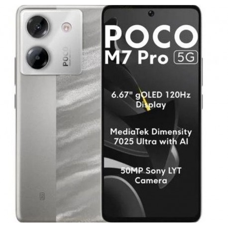POCO SMARTPHONE POCO M7 PRO 5G 8GB 256GB PLATA OC/8GB/256GB/6,67/5G/ANDROID