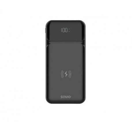 SAVIO POWERBANK BA-09 10000MAH QI CHARGING NEGRO